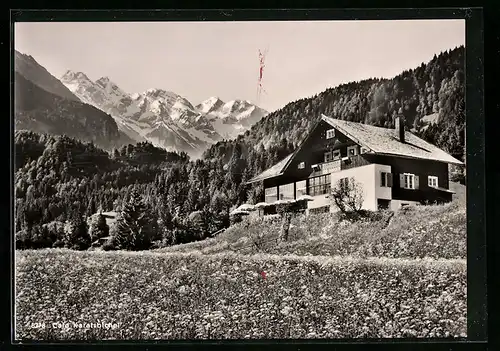 AK Oberstdorf /bayr. Allgäu, Cafe-Gasthaus Karatsbichel