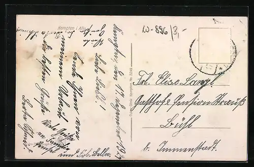 AK Kempten i/Allgäu, Ortsansicht mit Gewässer