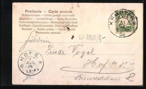 AK Kempten i. Allg., Totalansicht mit Gewässer