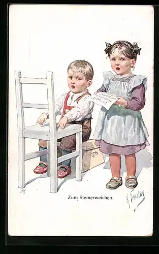 Künstler-AK Karl Feiertag: Zum Steinerweichen