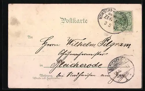 Lithographie Schwarzwald, Drei Damen in Schwarzwälder Tracht