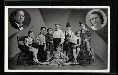 AK Magdeburg, Willy Heep, Liliputaner-Künstler-Truppe, Werftstrasse Nr. 15-16