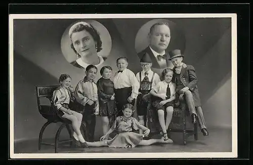 AK Magdeburg, Willy Heep, Liliputaner-Künstler-Truppe, Werftstrasse Nr. 15-16