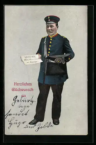 AK Briefträger in Uniform