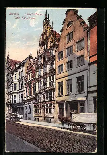 AK Bremen, Langenstrasse mit Essighaus