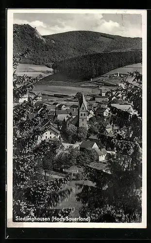 AK Siedlinghausen /Sauerland, Ortsansicht aus der Vogelschau