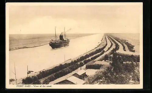 AK Port-Said, View of the canal