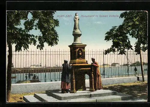 AK Port-Said, Monument to Queen Victoria