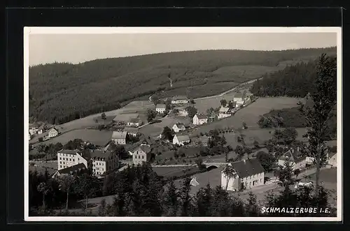 AK Landpoststempel Schmalzgrube über Marienberg Sachsen