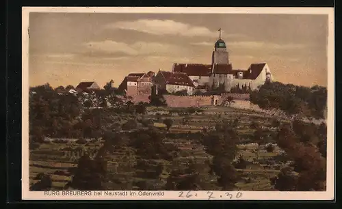 AK Landpoststempel Hainstadt, Höchst Land