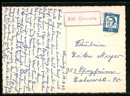 AK Landpoststempel Oberohe