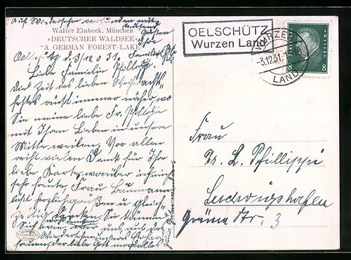 AK Landpoststempel Oelschütz, Wurzen Land