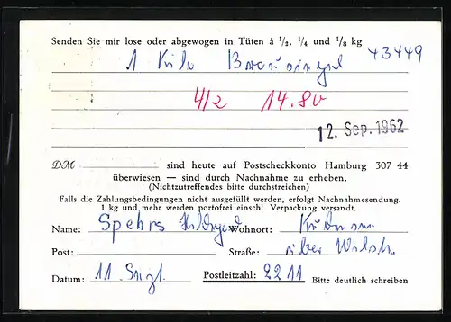 AK Landpoststempel Kudensee