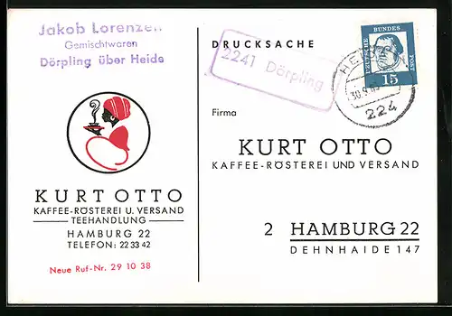 AK Landpoststempel Dörpling