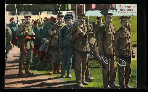 AK Gefangene Engländer 1914-15, Kriegsgefangene