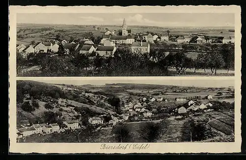 AK Biersdorf /Eifel, Ortsansicht aus der Vogelschau