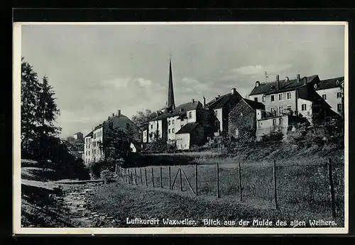 AK Waxweiler, Blick aus der Mulde des alten Weihers