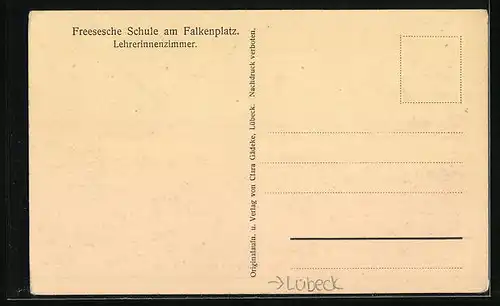 AK Lübeck, Freesesche Schule am Falkenplatz, Lehrerinnenzimmer