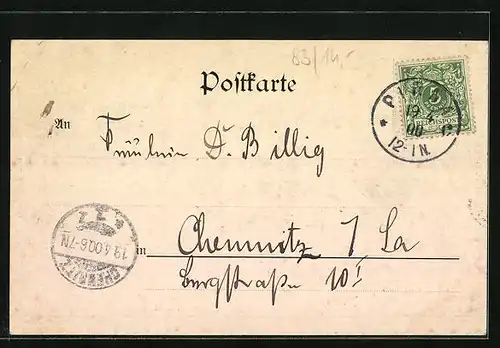 AK Pirna, Partie am Obermarkt