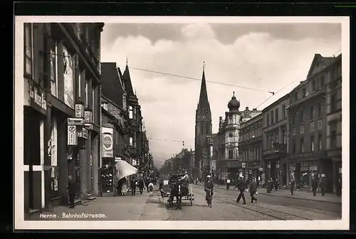 AK Herne, Blick in die Bahnhofstrasse
