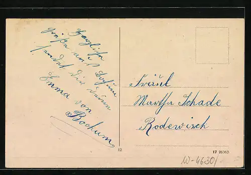 AK Bochum i. W., Blick auf Bergschule