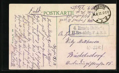AK Itzehoe, Victoriastrasse mit Postgebäude