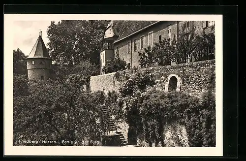 AK Friedberg /Hessen, Partie an der Burg