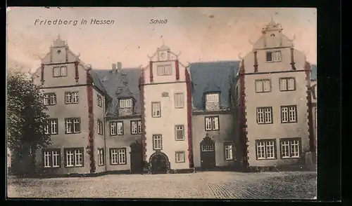 AK Friedberg /Hessen, Blick auf Schloss