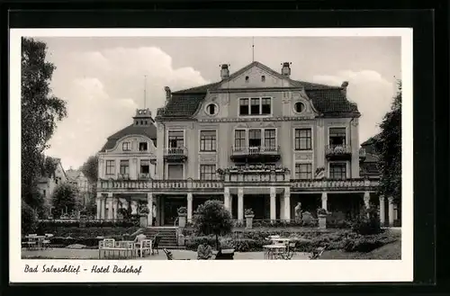 AK Bad Salzschlirf, Hotel Badehof im Sommer