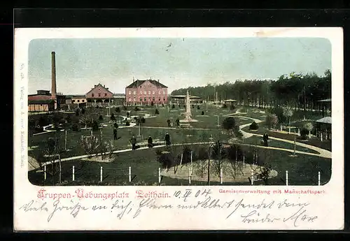 AK Zeithain, Truppen-Uebungsplatz, Garnisonverwaltung mit Mannschaftspark