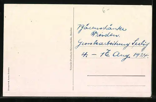 AK Dresden, Innenansicht Bärenschänke, Gute Stube