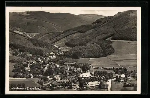 AK Rönkhausen /Sauerland, Gesamtansicht aus der Vogelschau