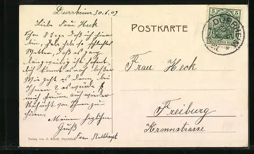 AK Bad Dürrheim, Partie alter Bauernhäuser