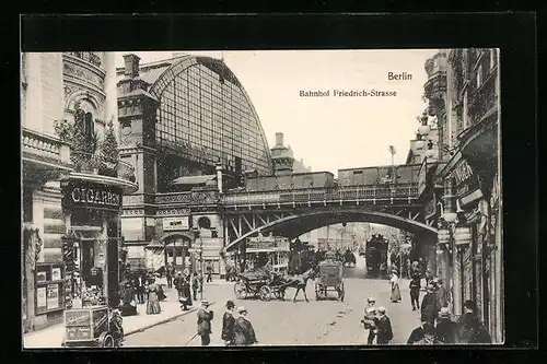 AK Berlin, Bahnhof Friedrichstrasse