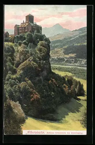 AK Ortenstein im Domleschg, Albulabahn, Schloss