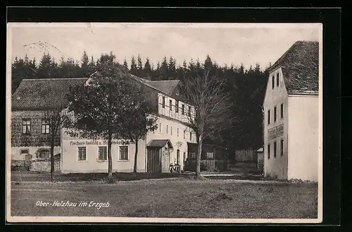AK Ober-Holzhau im Erzgeb., Fischer's Gasthof