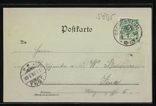 Mondschein-AK Georgenthal, Partie am Mühlteich