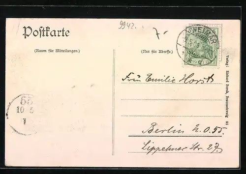 AK Weimar, Blick vom Bahnhof auf die Stadt