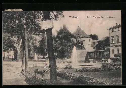 AK Weimar, Karl Alexander Denkmal