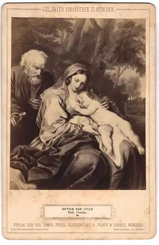 Fotografie Piloty & Loehle, München, Gemälde: Heilige Familie, nach Anton Van Dyck