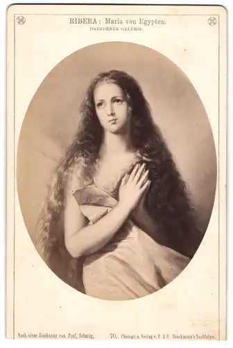 Fotografie F. & O. Brockmann`s Nachf., Gemälde: Maria von Egypten, nach Ribera