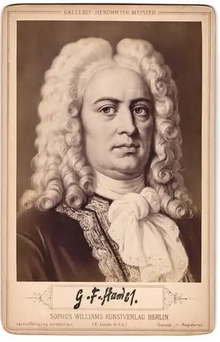 Fotografie Sophus Williams, Berlin, Portrait Georg Friedrich Händel, Komponist