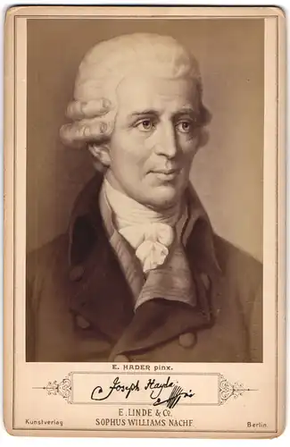 Fotografie E. Linde & Co., Berlin, Portrait Jospeh Haydn