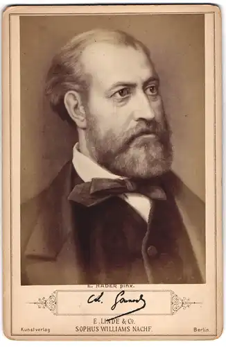 Fotografie Sophus Williams, Berlin, Portrait Charles Gounod