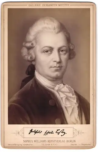 Fotografie Sophus Williams, Berlin, Portrait Gotthold Ephraim Lessing