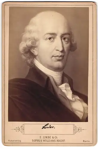 Fotografie Sophus Williams, Berlin, Portrait Johann Gottfried Herder