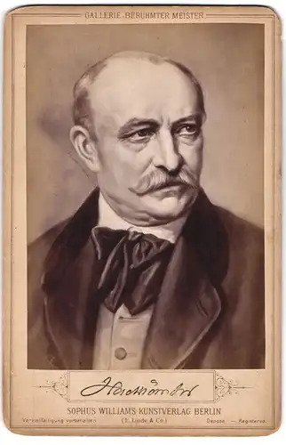 Fotografie Sophus Williams, Berlin, Portrait Friedrich Wilhelm Hackländer
