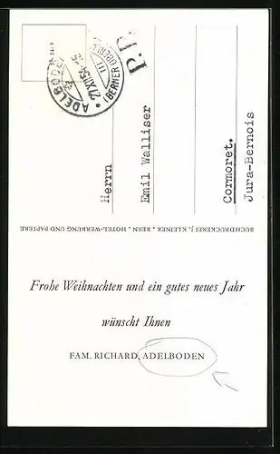 AK Adelboden, Weg hoch zum Parkhotel Bellevue