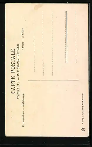 AK Adelboden, Gäste im Garten, Blick zum Wildstrubel