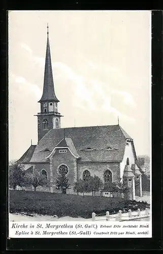 AK St. Margrethen, Blick auf die Kirche